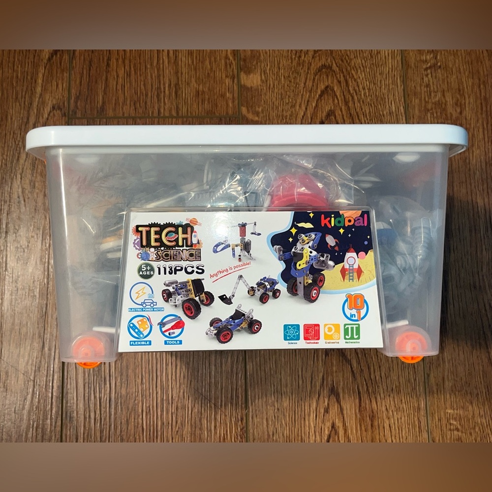 Kids TECH SCIENCE 113 Pieces ERECTOR SET Construction Toys Kidpal